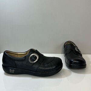 Alegria Khloe Black Napa Leather Comfort Shoes Size 41(10.5-11)